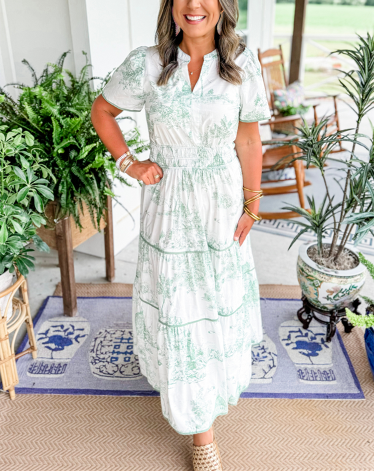 Esther™ Classic Toile Maxi Dress