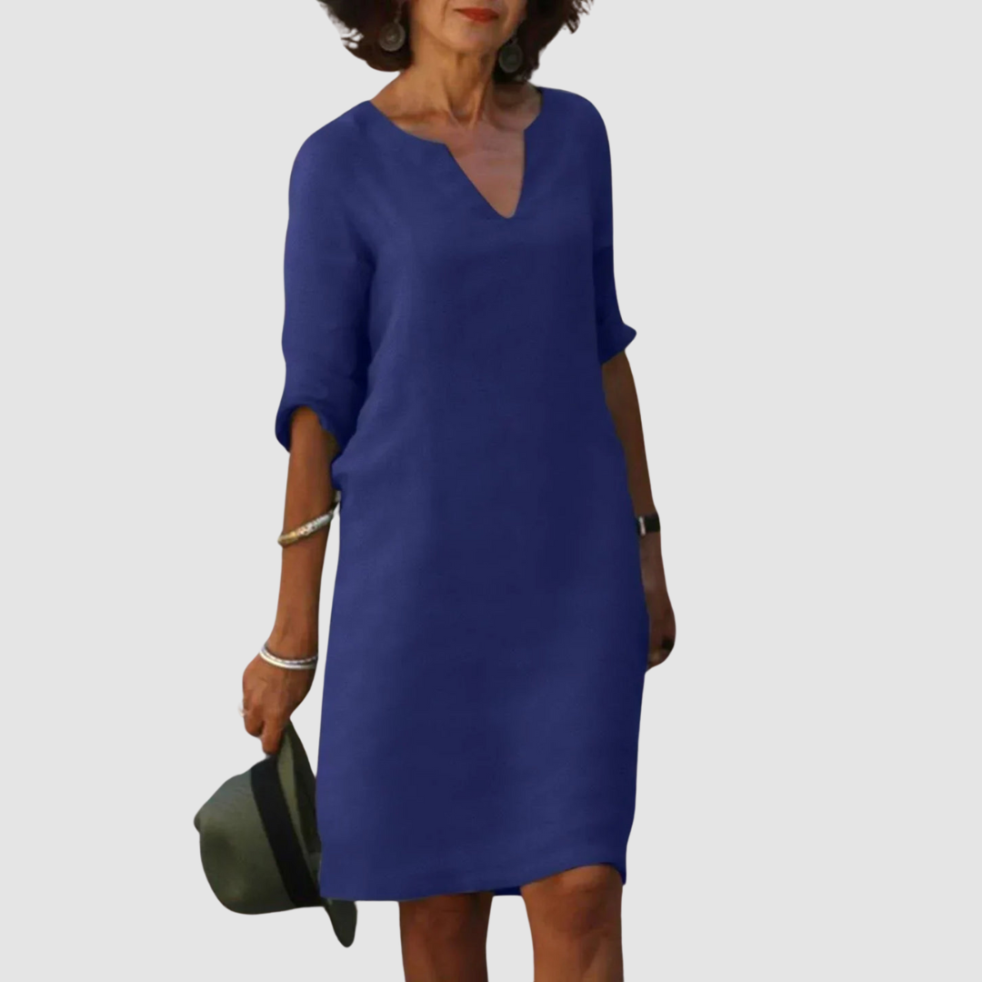 Marianne™ Elegant V-Neck Dress