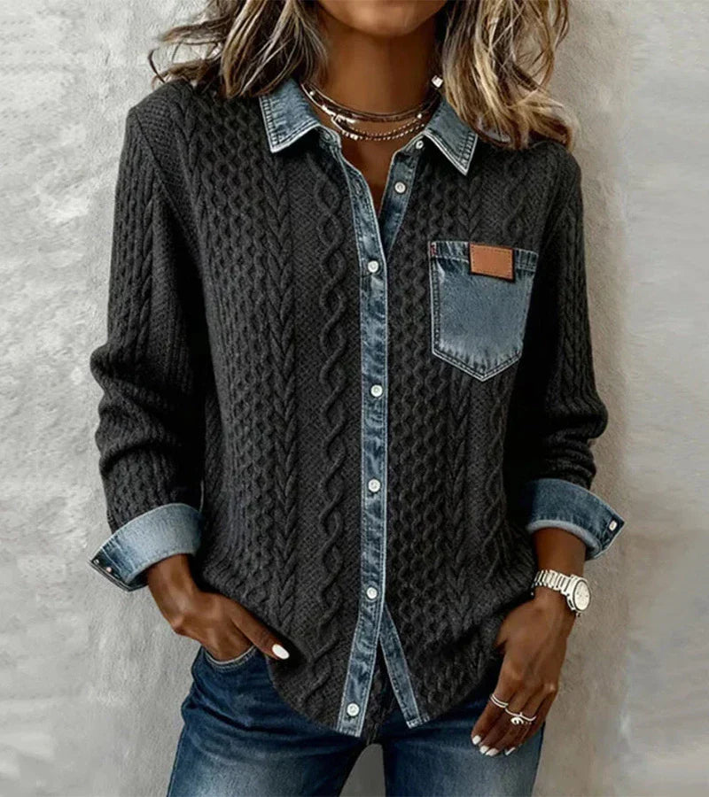 Arielle™ Patchwork Knit Top