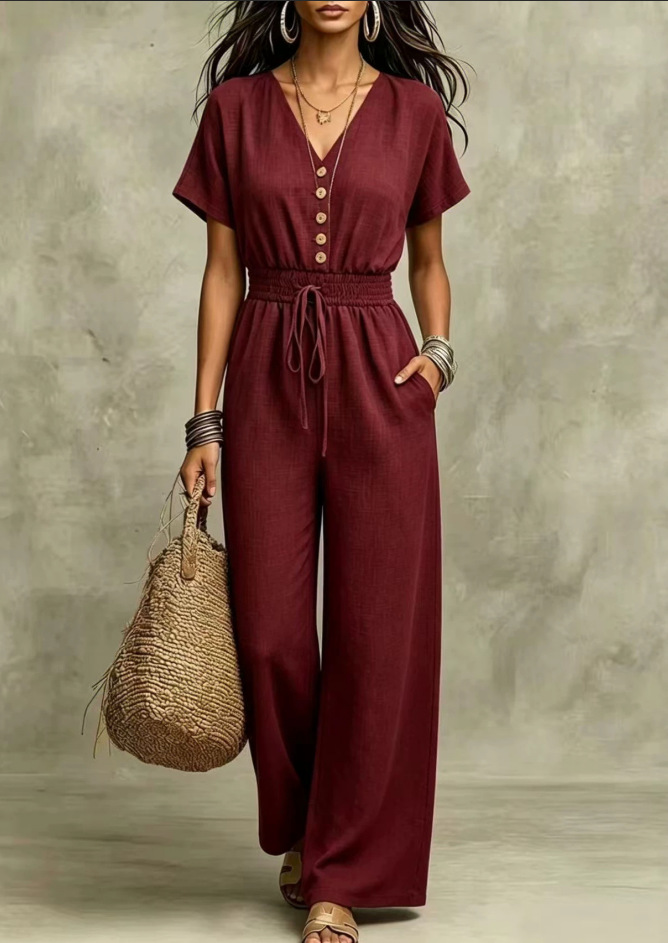 Etta™ V-Neck Wide-Leg Jumpsuit